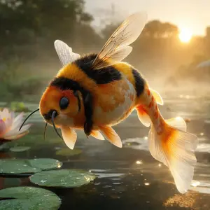 Bumblebee + Koi fish